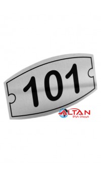 Oval Metal Kapı Numarası Oval Metal Kapı Numarası