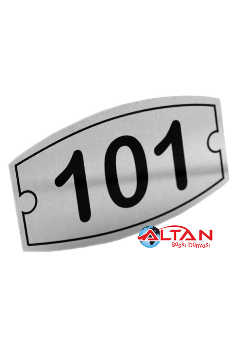 Oval Metal Kapı Numarası Oval Metal Kapı Numarası