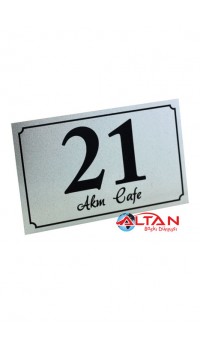 Metal Kapı Numarası Metal Kapı Numarası