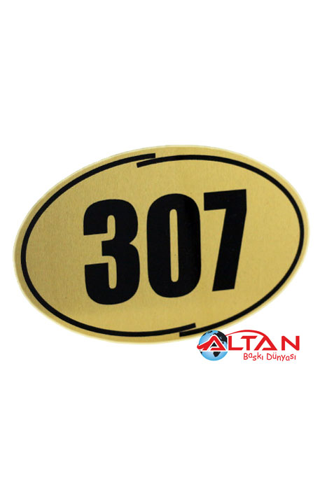 Oval Metal Kapı Numaraları Oval Metal Kapı Numaraları