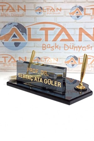 Kırlangıç Kristal Masa İsimliği Seti