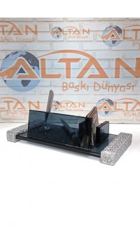 Yandan Ayaklı Kristal Tek Kalemli Masa İsimliği