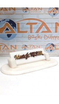 Kabartma yazılı Mermer Masa İsimliği Kabartma yazılı Mermer Masa İsimliği